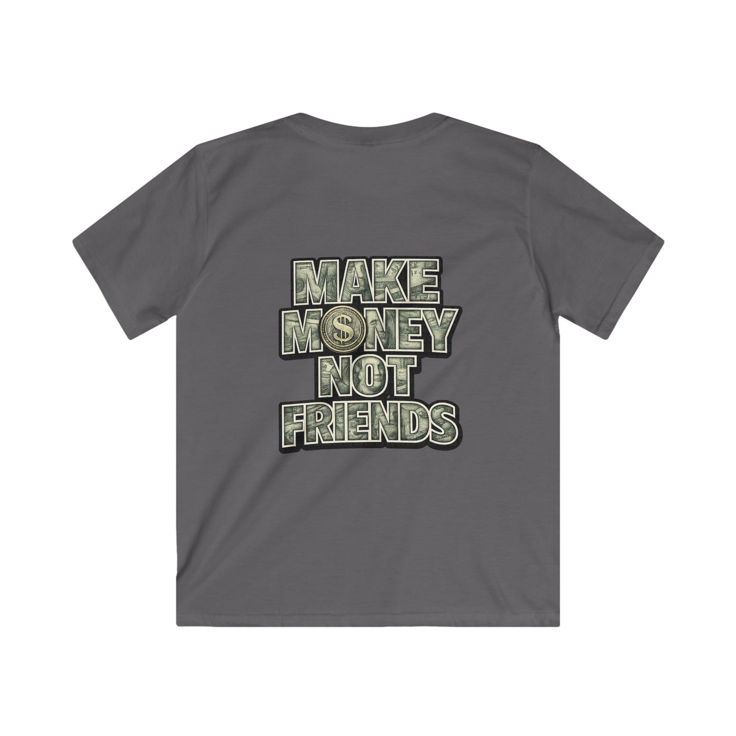 Boys Kids Tee — “Make Money Not Friends”