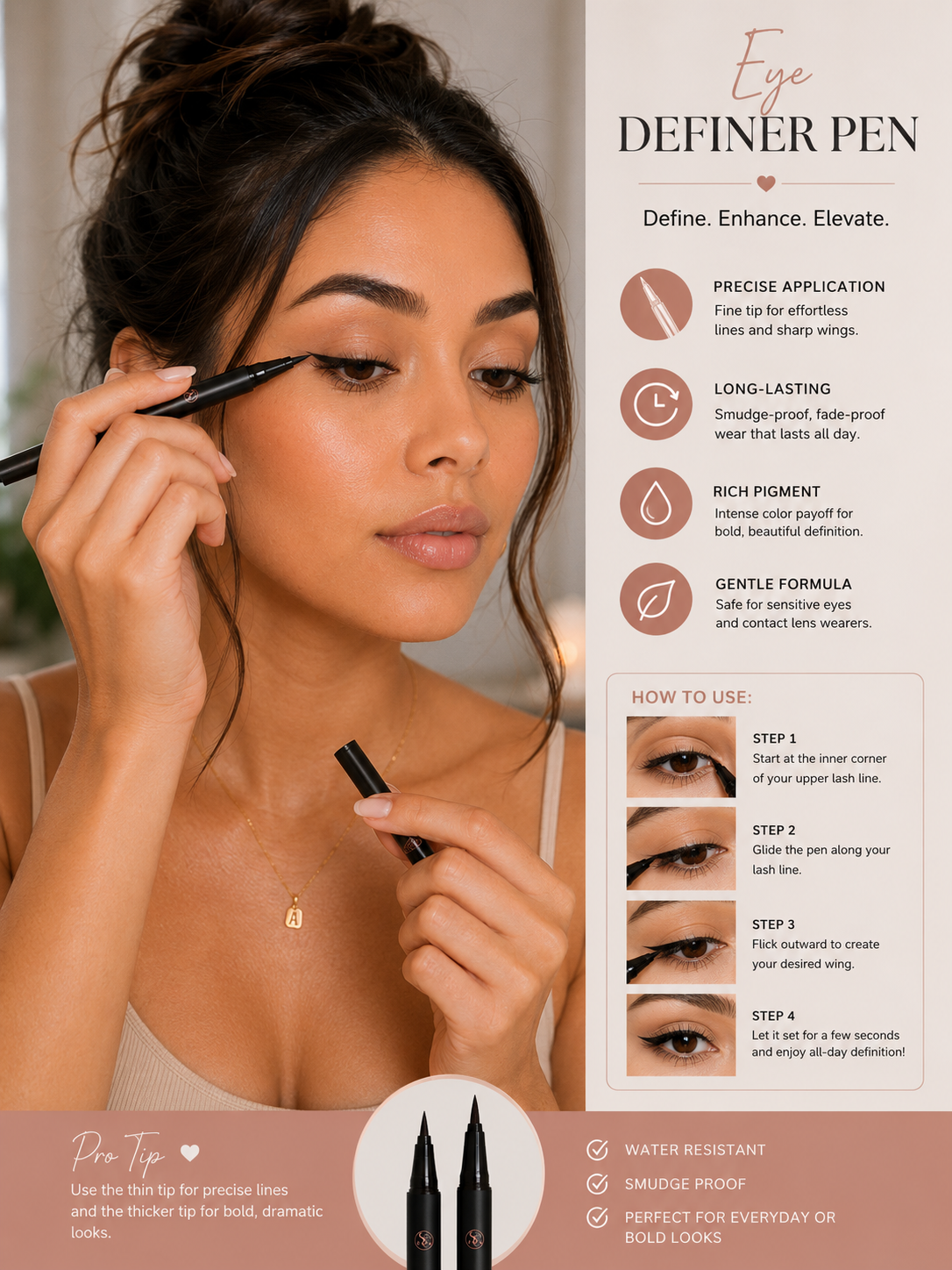 Dual Tip Eye Definer Pen - Black