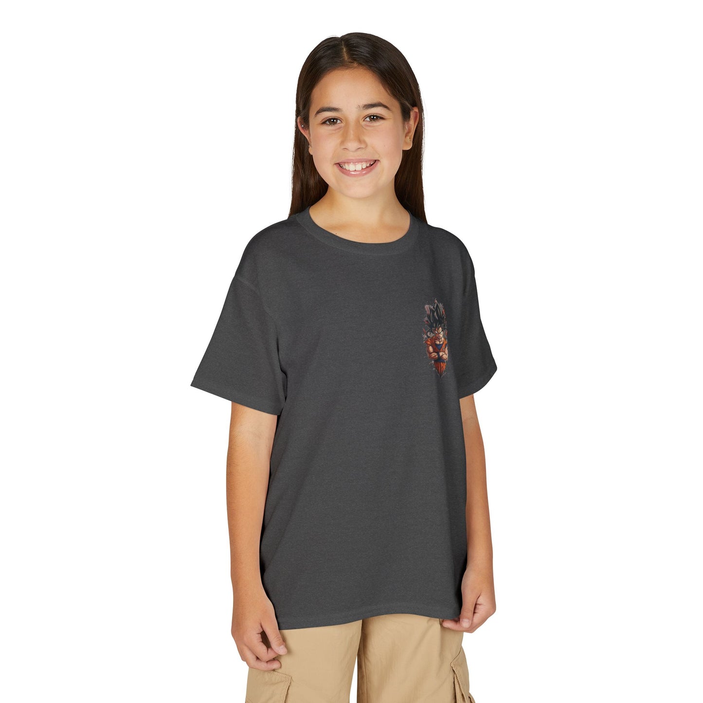 Youth Anime Goku Graphic T-Shirt — Dragon Ball Retro Poster Design