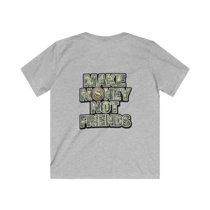 Boys Kids Tee — “Make Money Not Friends”