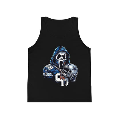 Kids Jersey Tank Top — Ghostface Football Helmet Design (Scream)