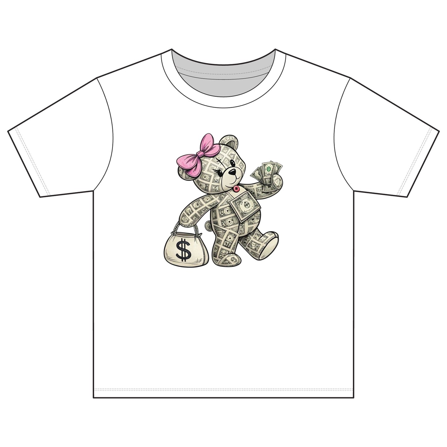 Girls Youth Tee Money Bear