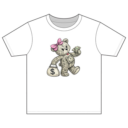 Girls Youth Tee Money Bear