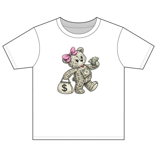 Girls Youth Tee Money Bear
