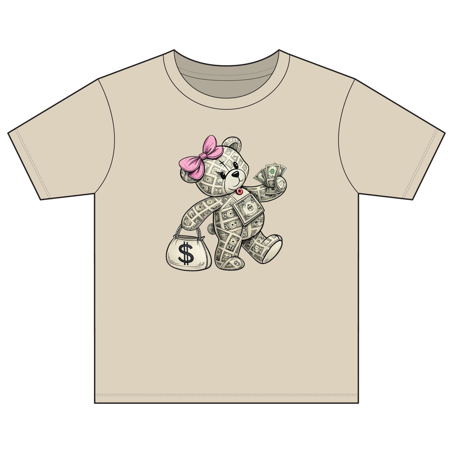 Girls Youth Tee Money Bear