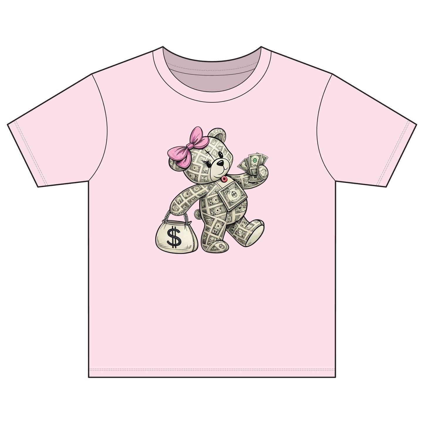 Girls Youth Tee Money Bear