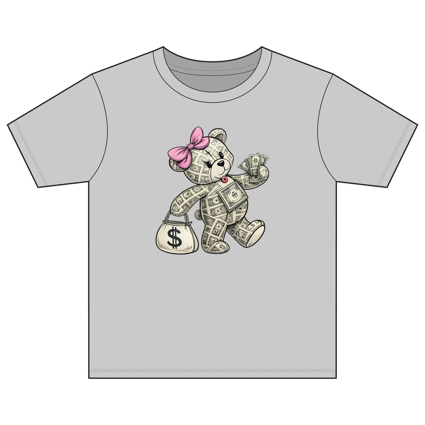 Girls Youth Tee Money Bear