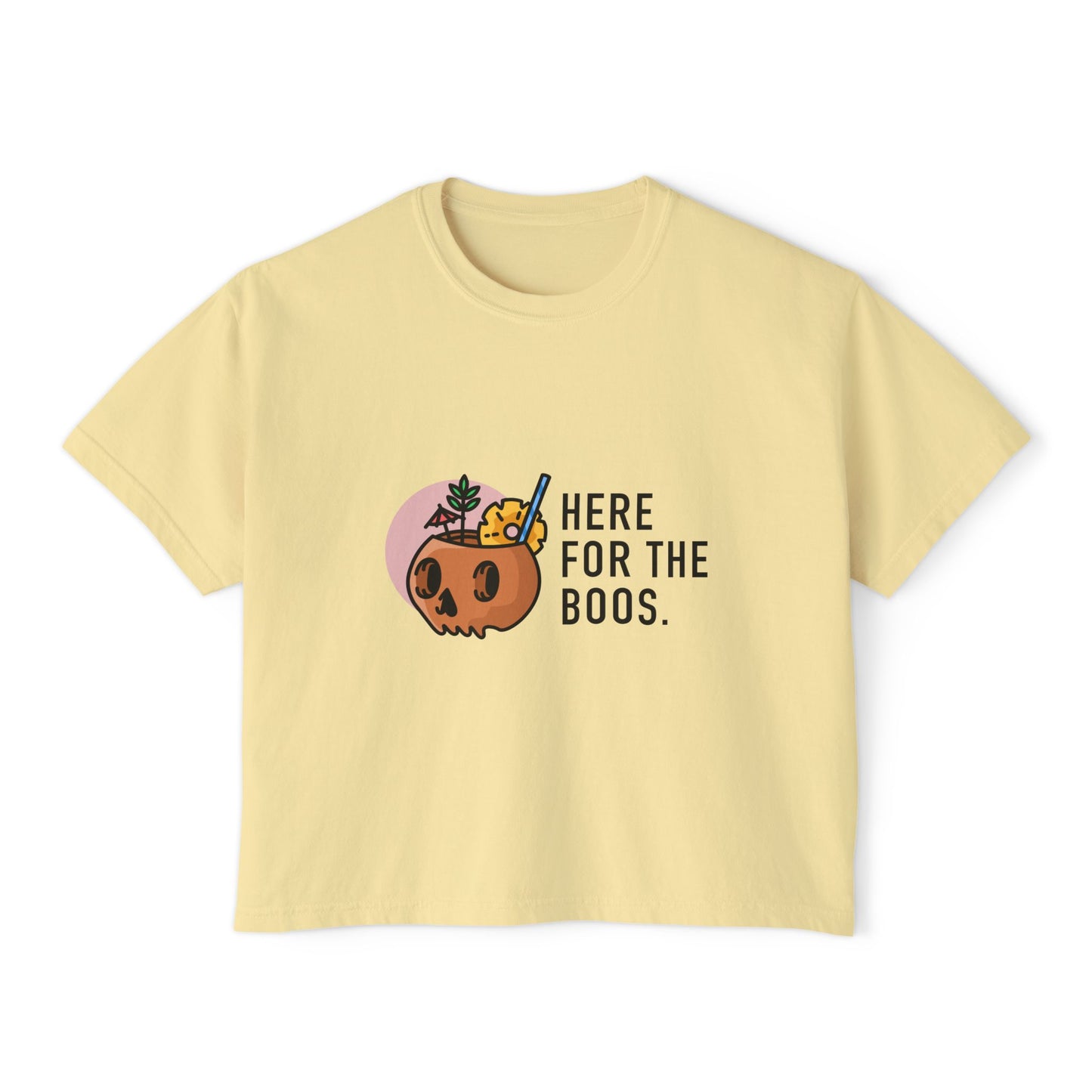 Women Halloween Pumpkin cropped boxy t-shirt