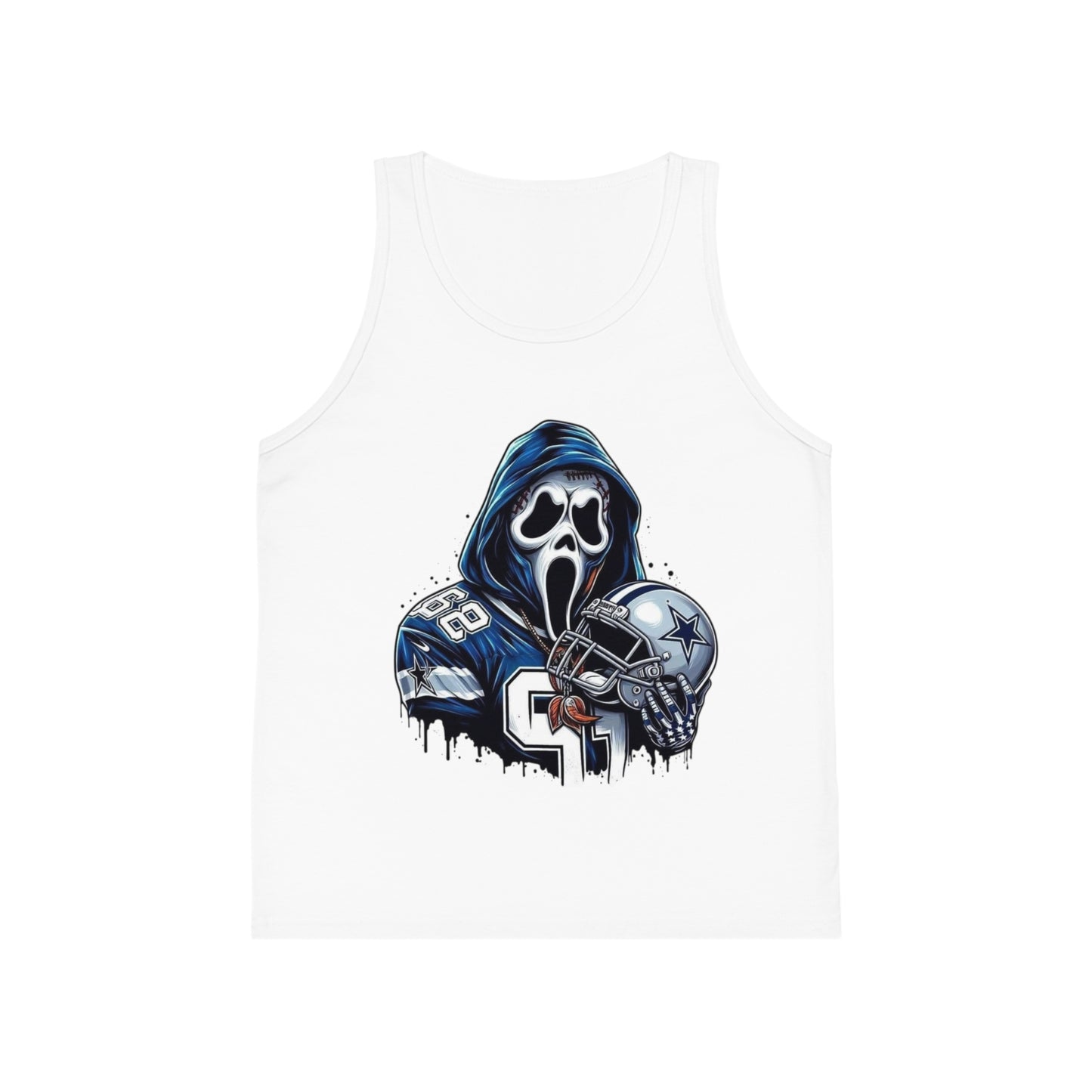 Kids Jersey Tank Top — Ghostface Football Helmet Design (Scream)