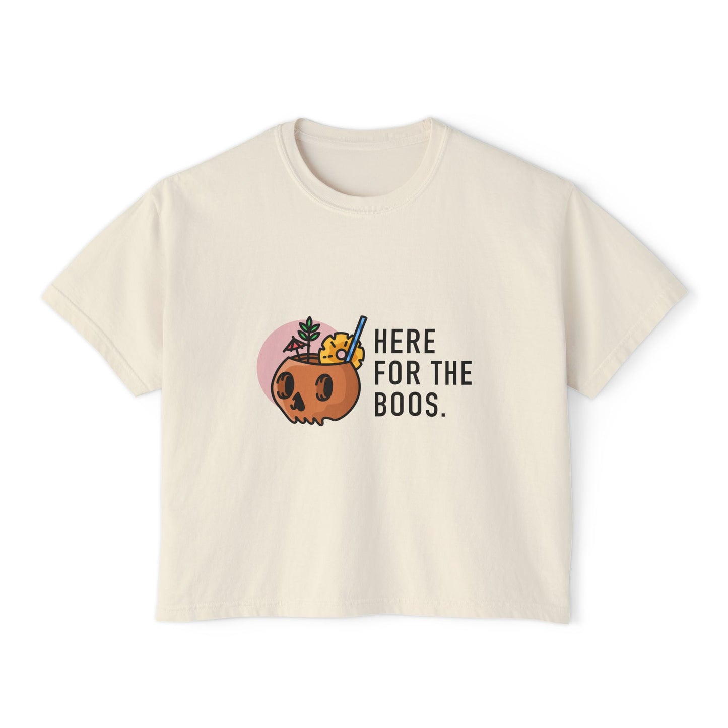 Women Halloween Pumpkin cropped boxy t-shirt