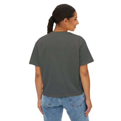 Women Halloween Pumpkin cropped boxy t-shirt
