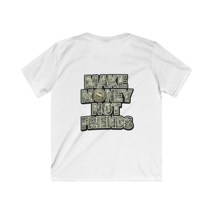 Boys Kids Tee — “Make Money Not Friends”
