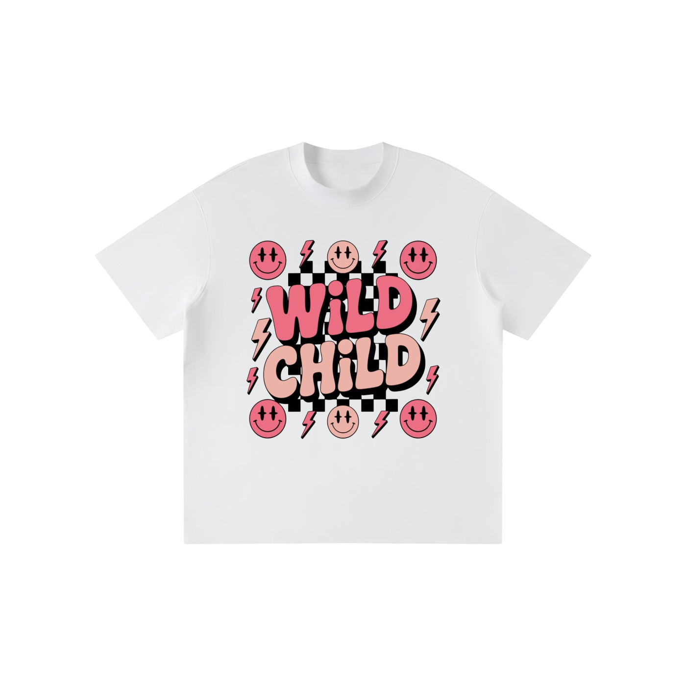 girls "wild child" Solid Crewneck T-Shirt