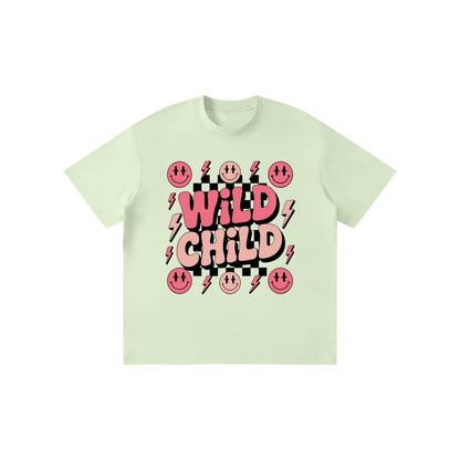 girls "wild child" Solid Crewneck T-Shirt