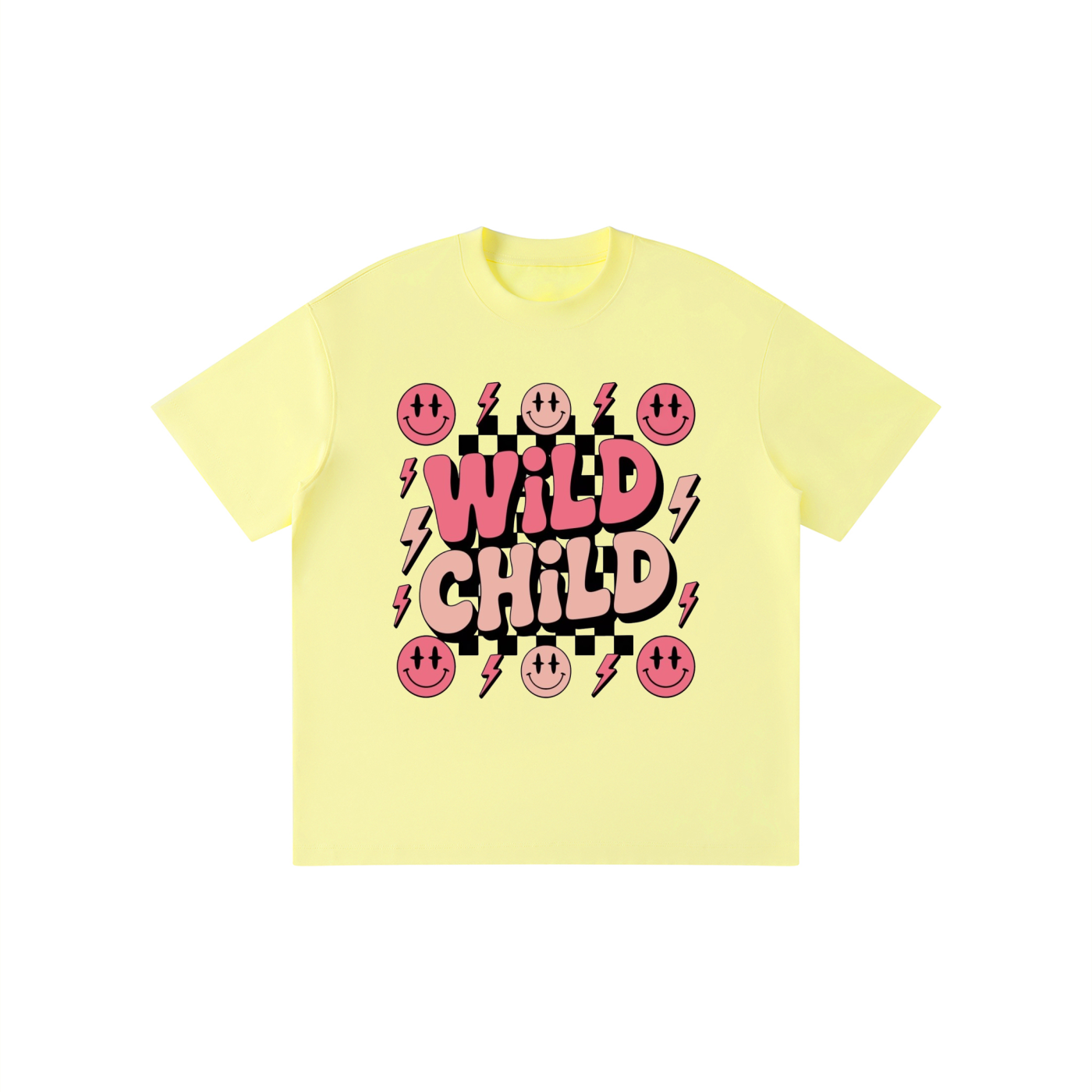 girls "wild child" Solid Crewneck T-Shirt