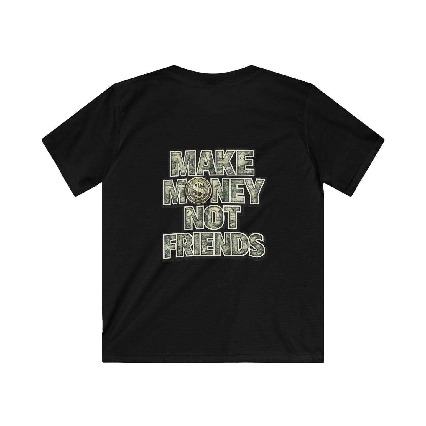 Boys Kids Tee — “Make Money Not Friends”