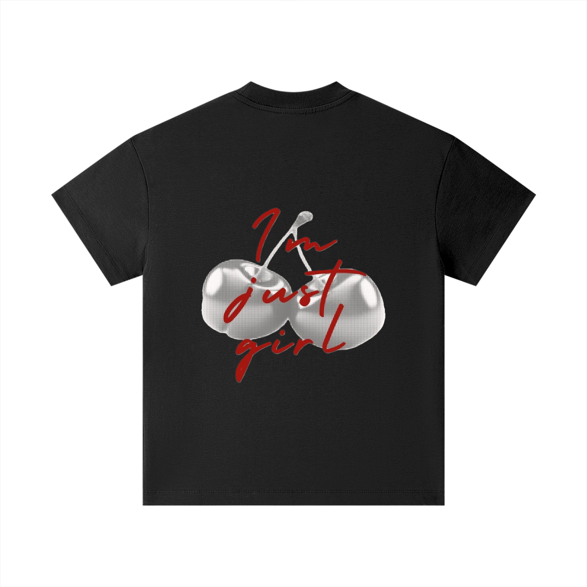 Girls Kids Cherry "im just a girl" T-shirt