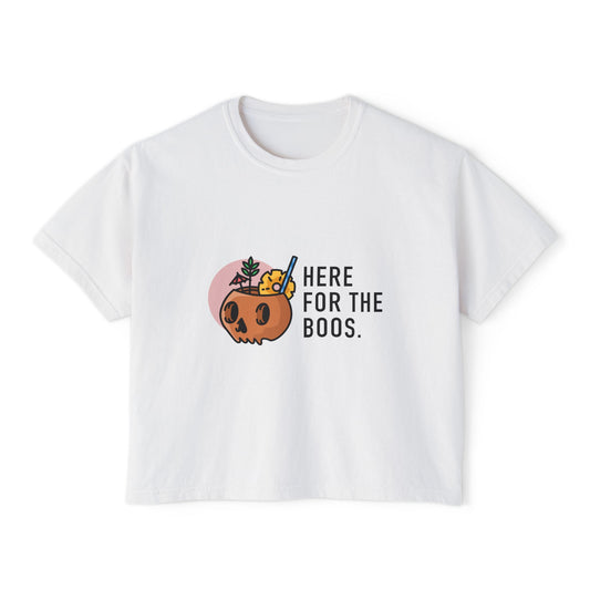 Women Halloween Pumpkin cropped boxy t-shirt