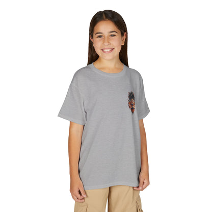 Youth Anime Goku Graphic T-Shirt — Dragon Ball Retro Poster Design