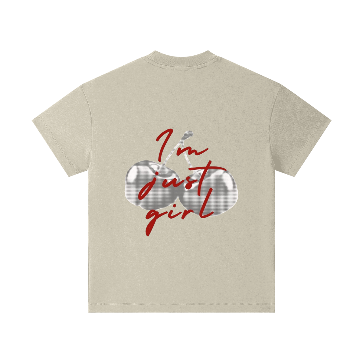 Girls Kids Cherry "im just a girl" T-shirt