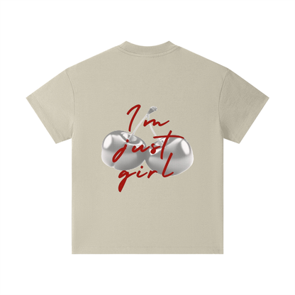 Girls Kids Cherry "im just a girl" T-shirt