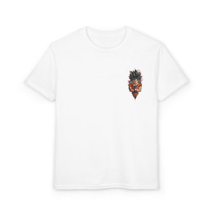 Youth Anime Goku Graphic T-Shirt — Dragon Ball Retro Poster Design