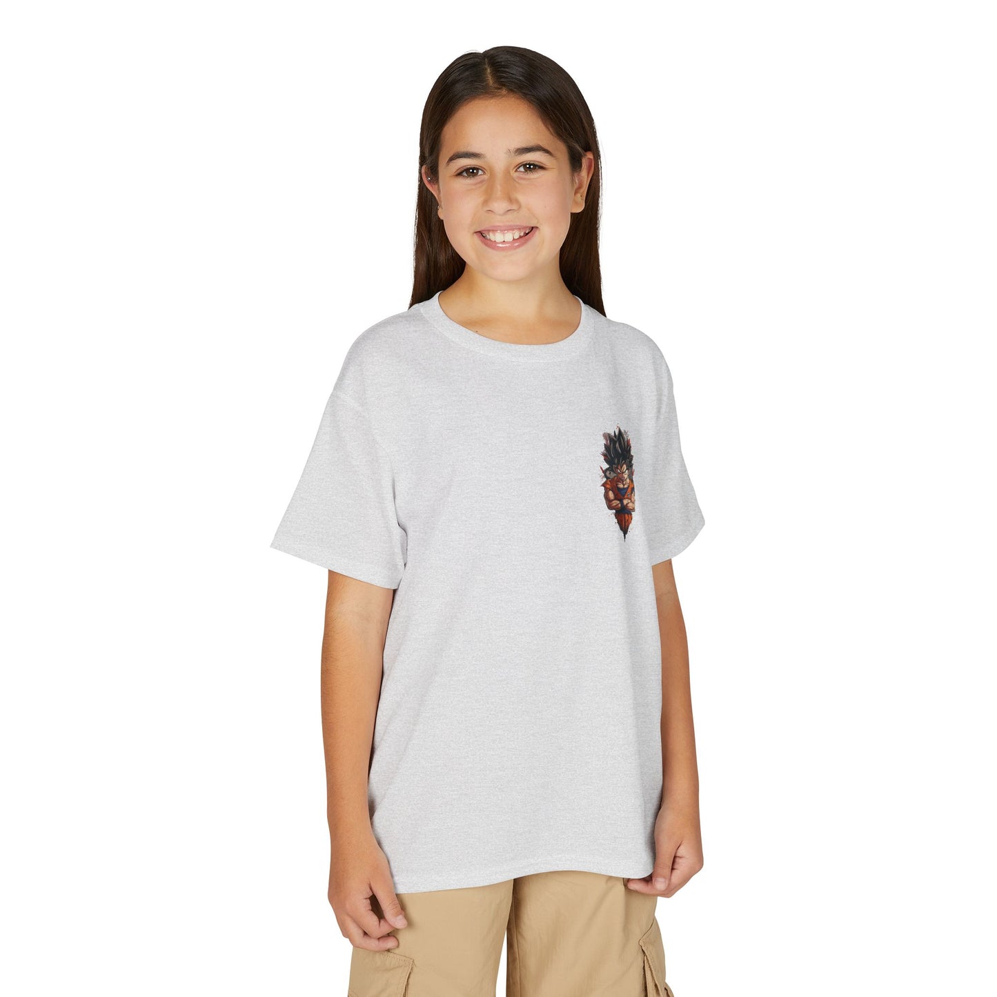 Youth Anime Goku Graphic T-Shirt — Dragon Ball Retro Poster Design