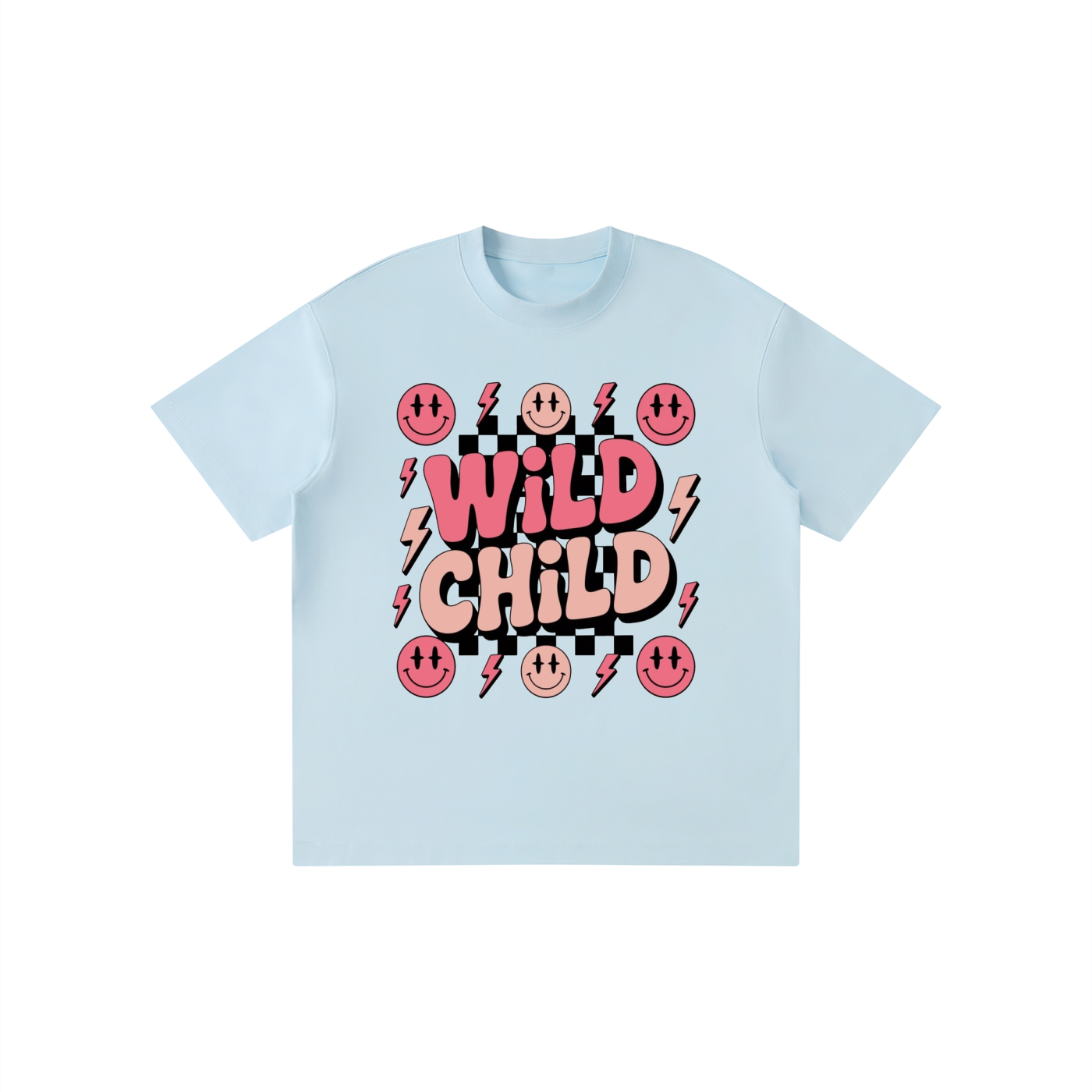 girls "wild child" Solid Crewneck T-Shirt
