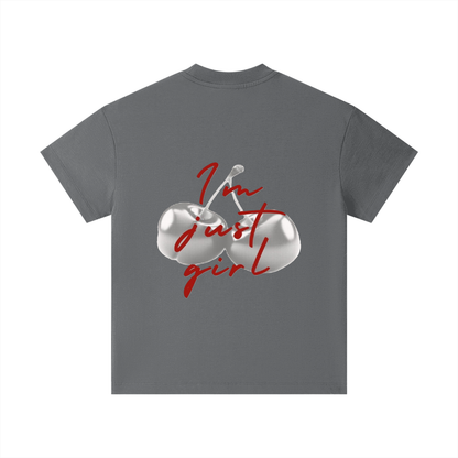 Girls Kids Cherry "im just a girl" T-shirt