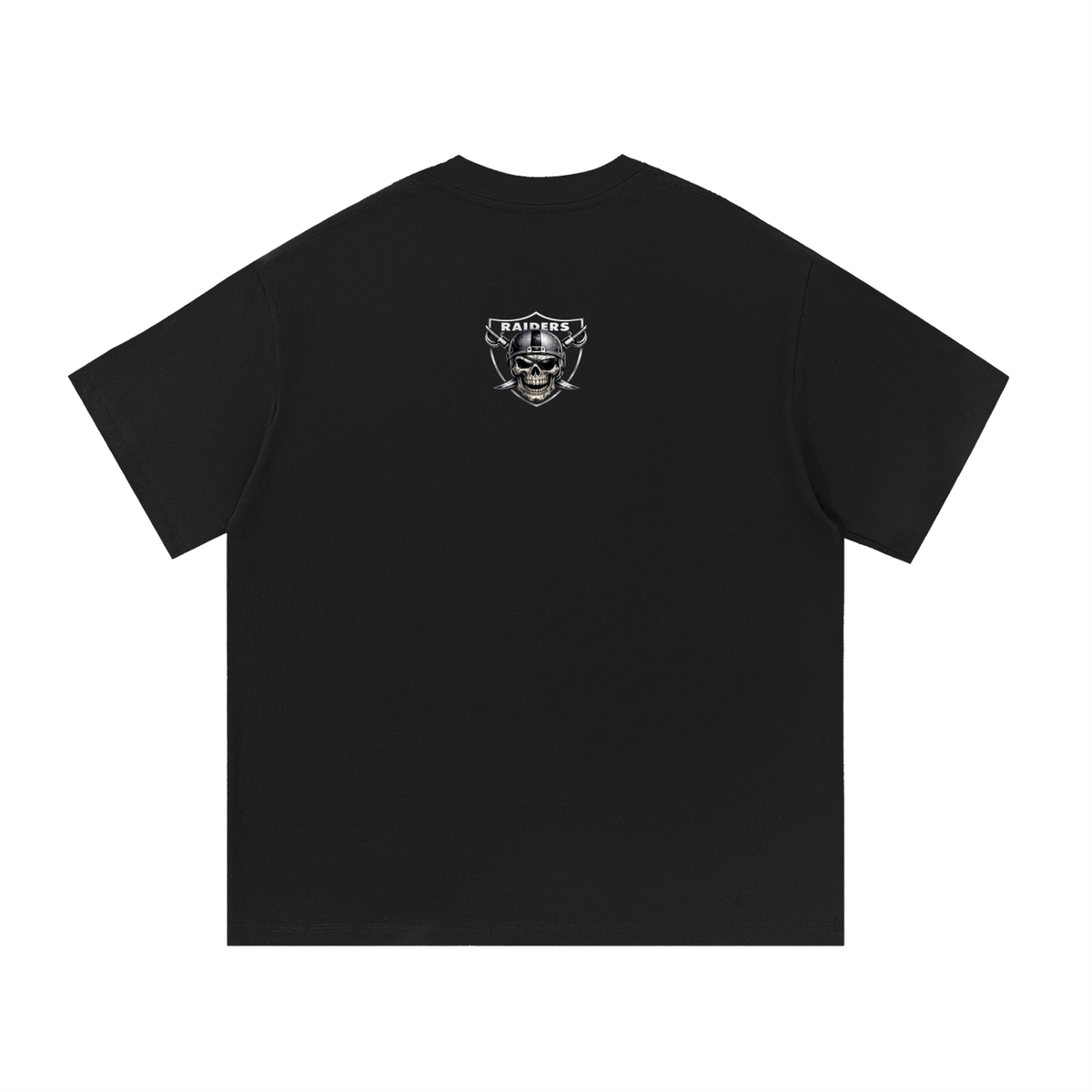 Black t-shirt on a white background